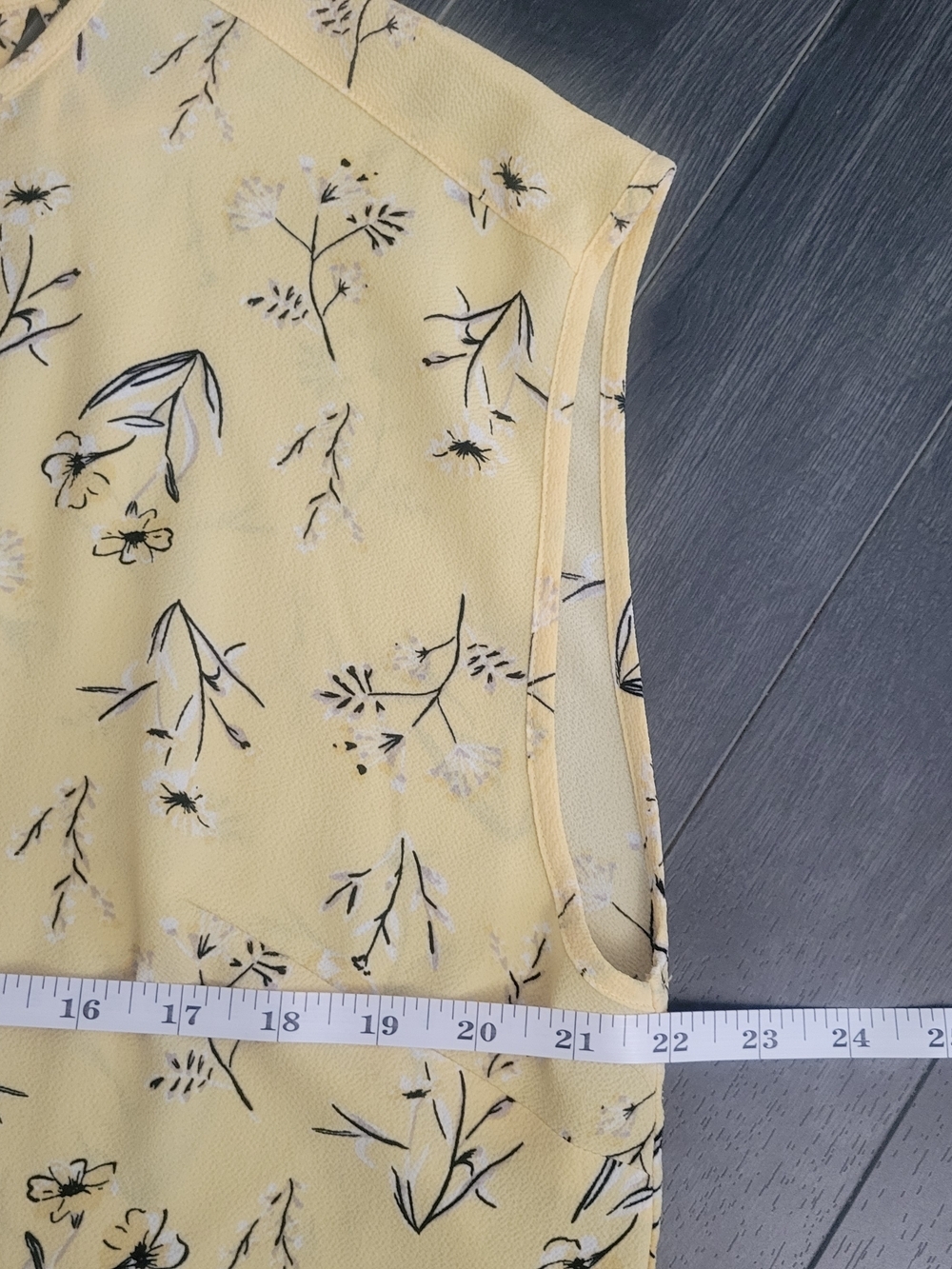 🎈MAURICES Floral Yellow Size 0 Lattice-Neck Cap Sleeve Top Boho Inspired - Picture 7 of 8